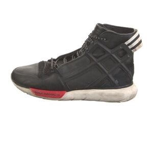 Y-3 Black High-Top Sneaker with Red Accent